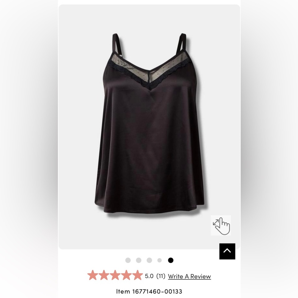 *NWT* 3X Dream Satin Lace Trim Sleep Cami